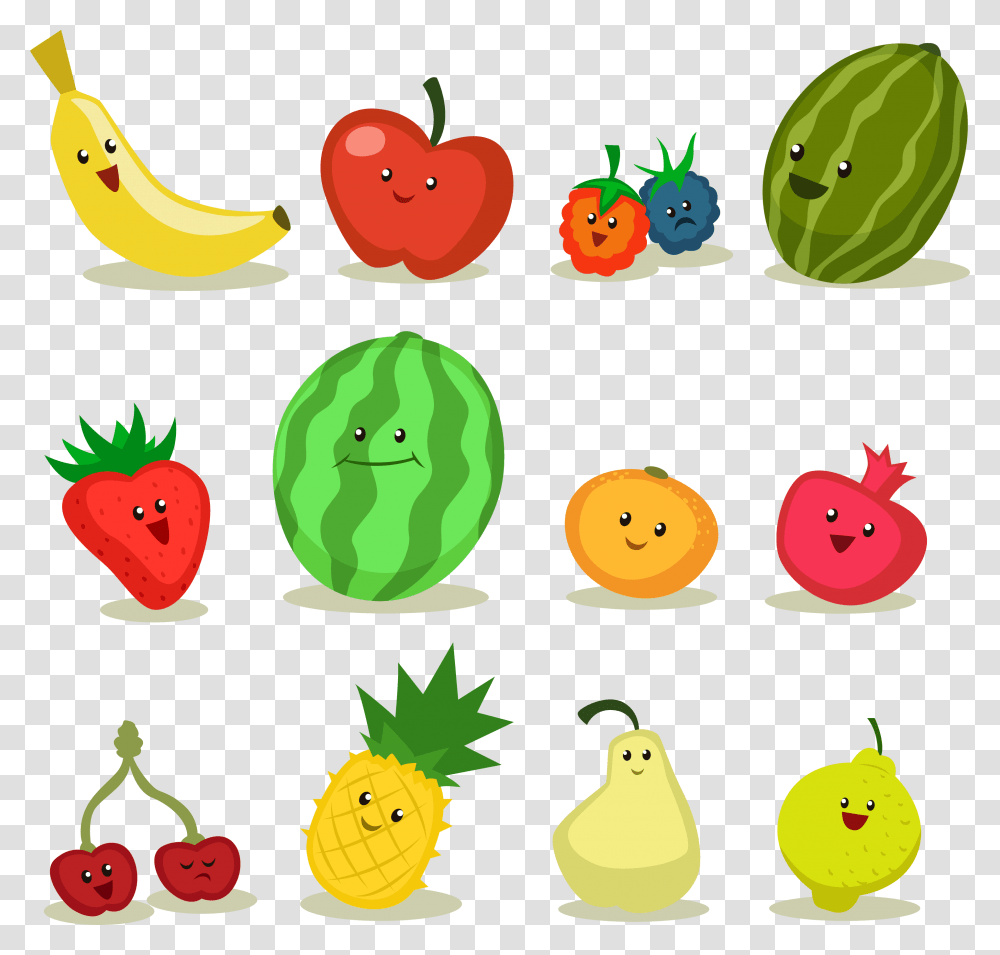 Fruit Apple Cartoon Fruits Cartoon No Background, Plant, Food, Bird, Animal Transparent Png