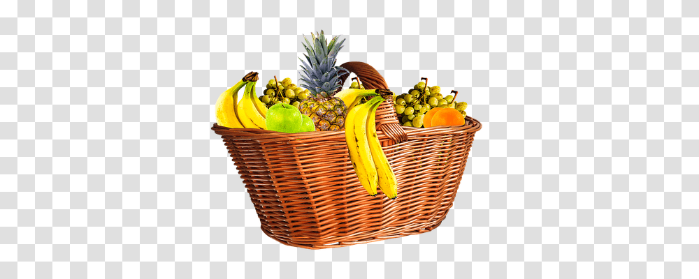 Fruit Basket Food, Plant, Banana, Pineapple Transparent Png