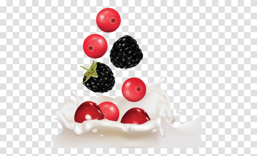 Fruit Berries And Milk, Plant, Beverage, Drink, Birthday Cake Transparent Png