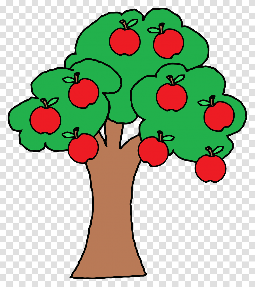 Fruit Clipart Tree Apples On A Tree Clipart, Plant, Ornament, Pattern, Rattle Transparent Png
