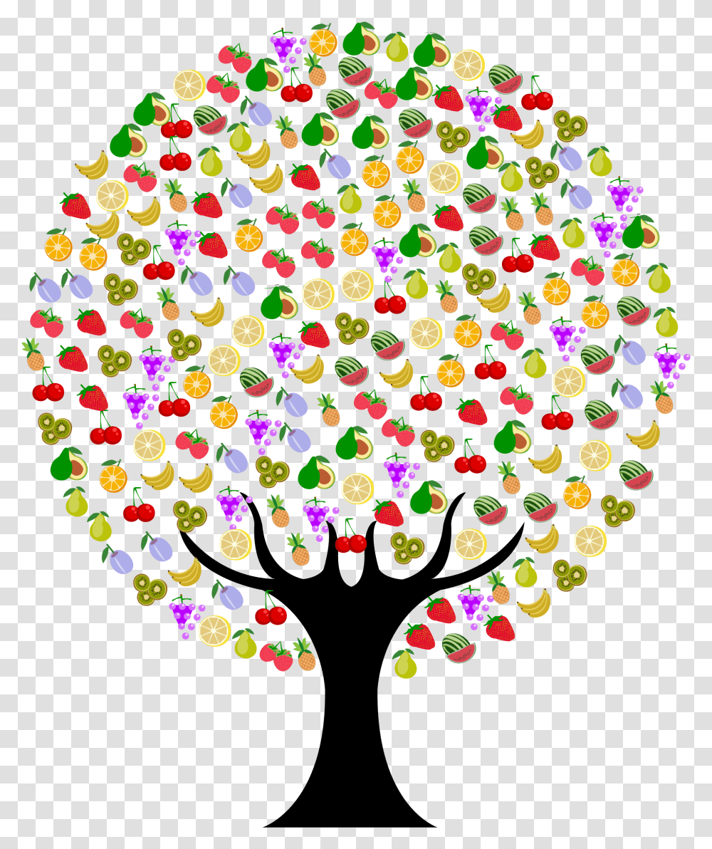 Fruit Clipart Tree Full Of Fruit Clipart, Rug, Modern Art, Pattern Transparent Png