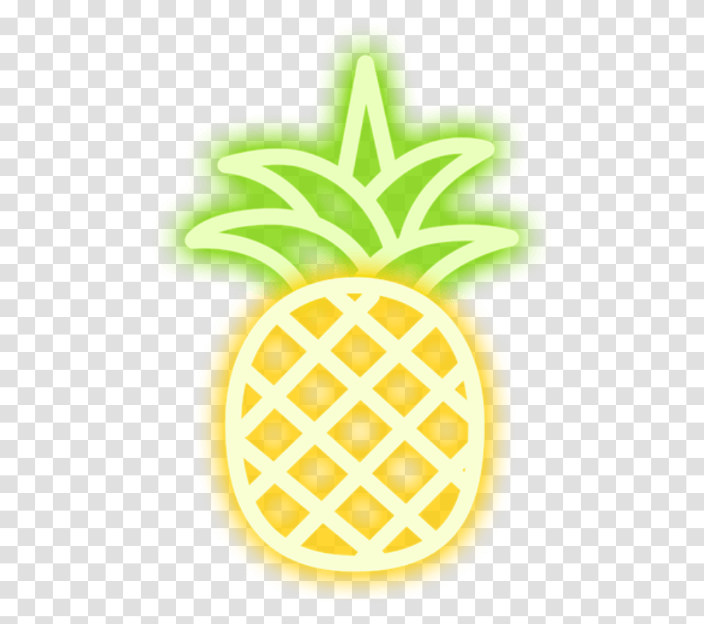 Fruit Fruta Freetoedit Remix Neon Neoneffect Amarelo Vsco Screensaver, Plant, Pineapple, Food, Rug Transparent Png