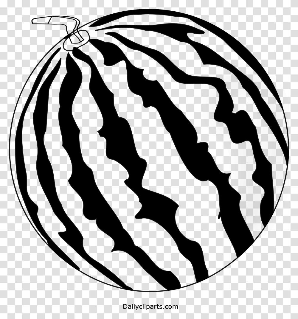 Fruit Icon Watermelon Black And White, Gray, World Of Warcraft Transparent Png