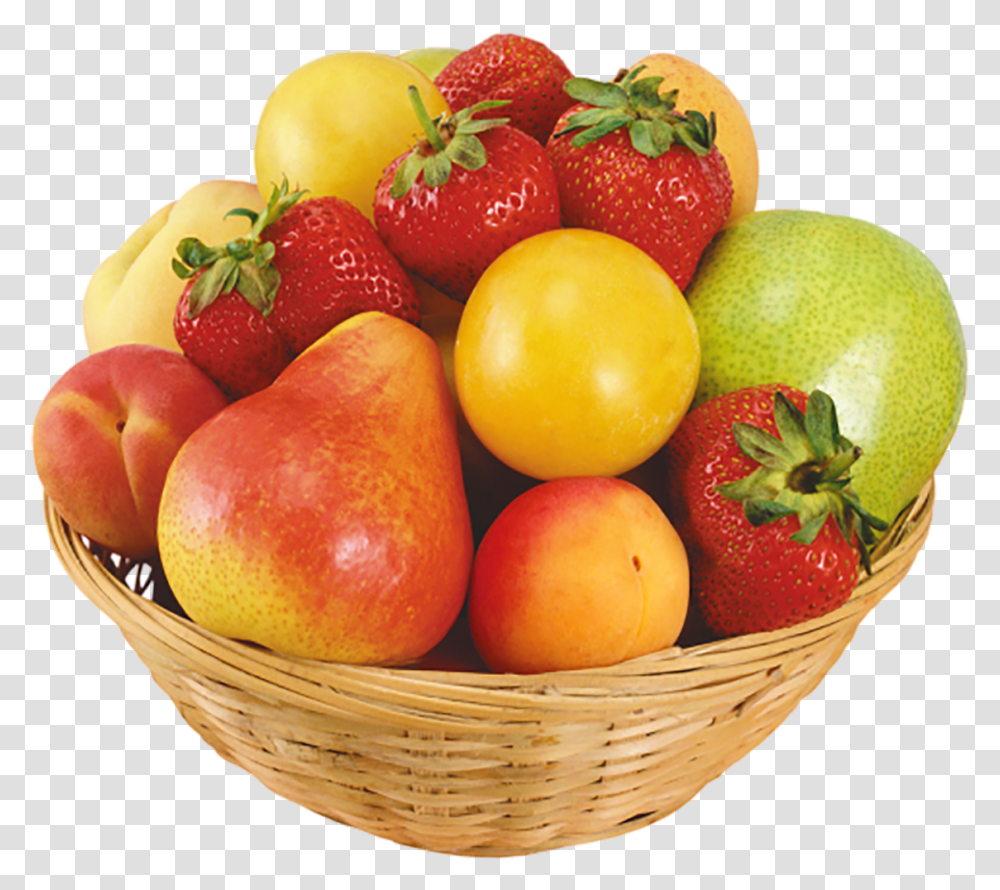 Fruit In A Bowl, Plant, Strawberry, Food, Basket Transparent Png