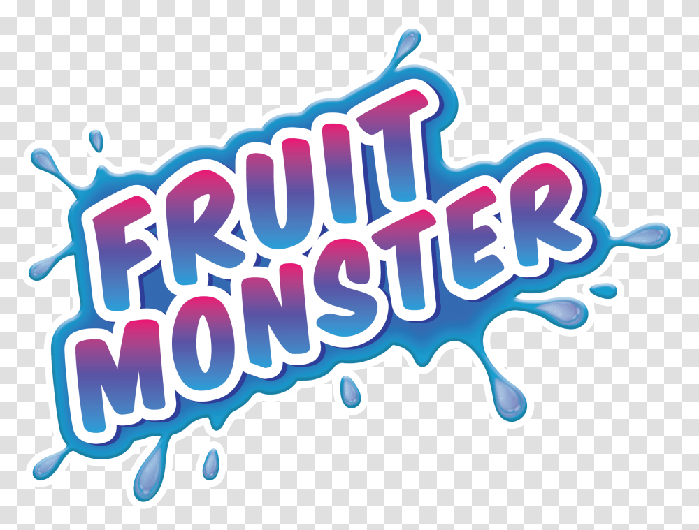 Fruit Monster Fruit Monster Ejuice Logo, Text, Label, Light, Urban Transparent Png