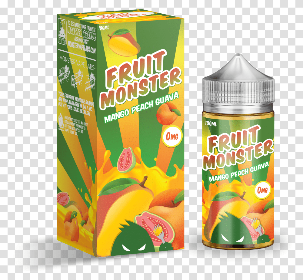 Fruit Monster Mango Peach Guava, Tin, Can, Flyer, Poster Transparent Png