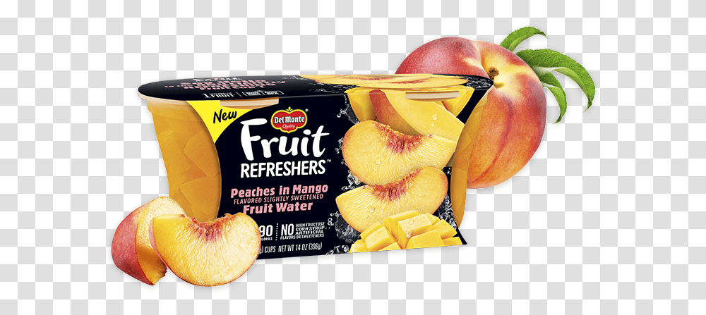 Fruit Refreshers Peaches In Mango Fruit Water Del Monte Fruit Refreshers, Plant, Food, Produce, Snack Transparent Png