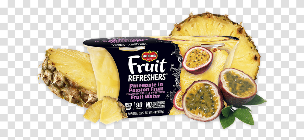 Fruit Refreshers Pineapple In Passion Fruit Flavored Natural Foods, Plant, Pastry, Dessert, Sliced Transparent Png
