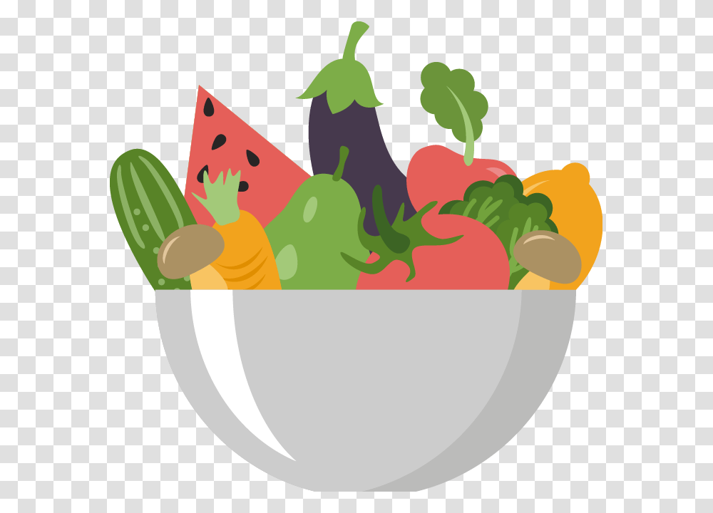 Fruit Salad Vegetable Auglis Clip Art Fruit And Vegetables Cartoon, Bowl, Plant, Mixing Bowl, Food Transparent Png