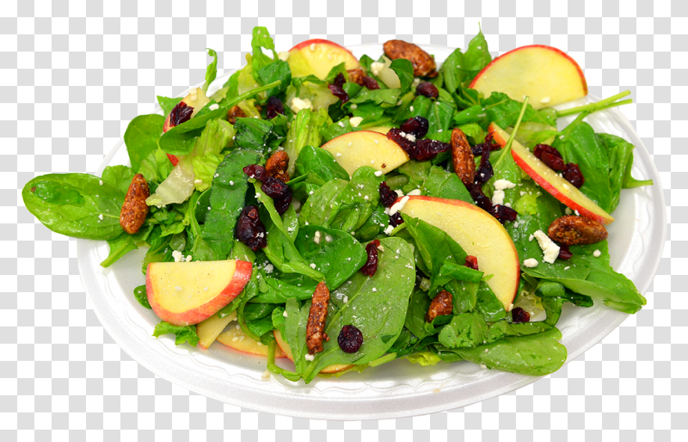 Fruit Salad With Ice Cream Download Spinach Salad, Plant, Food, Produce, Vegetable Transparent Png