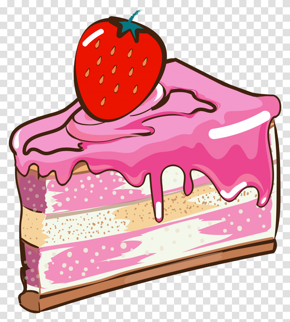 Fruit Strawberry Cake Gourmet And Vector Image, Dessert, Food, Icing, Cream Transparent Png