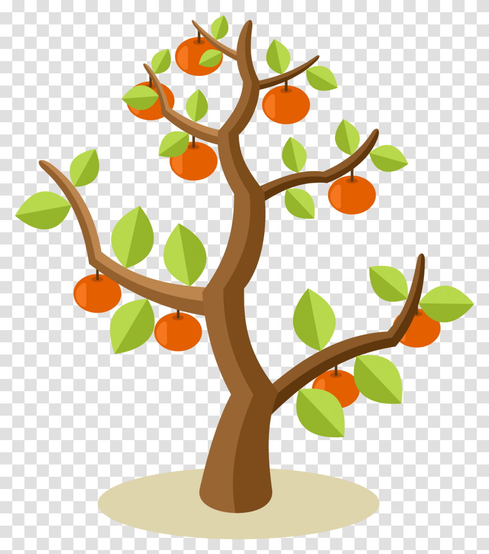 Fruit Tree Apple Download Free Image Hq Apple Tree Vector, Plant, Produce, Food, Persimmon Transparent Png