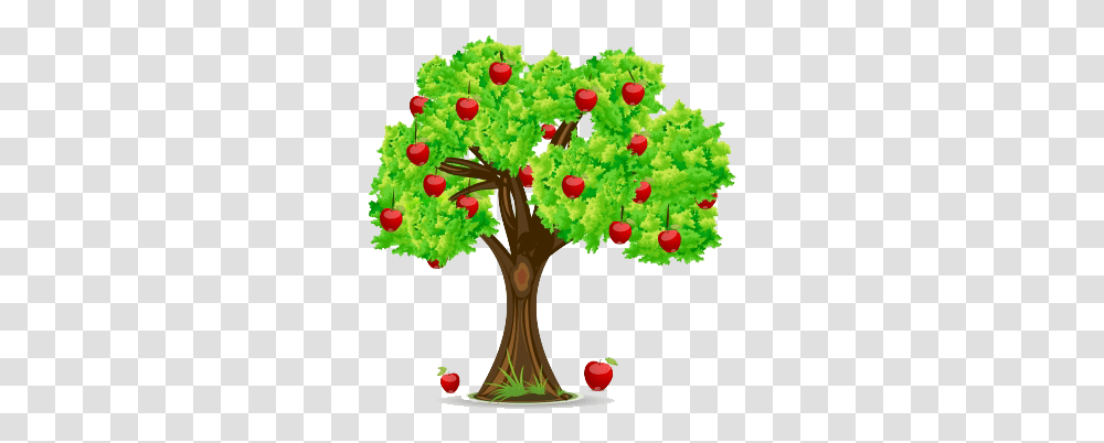 Fruit Tree Clipart Apple Tree With Background, Plant, Food, Root Transparent Png