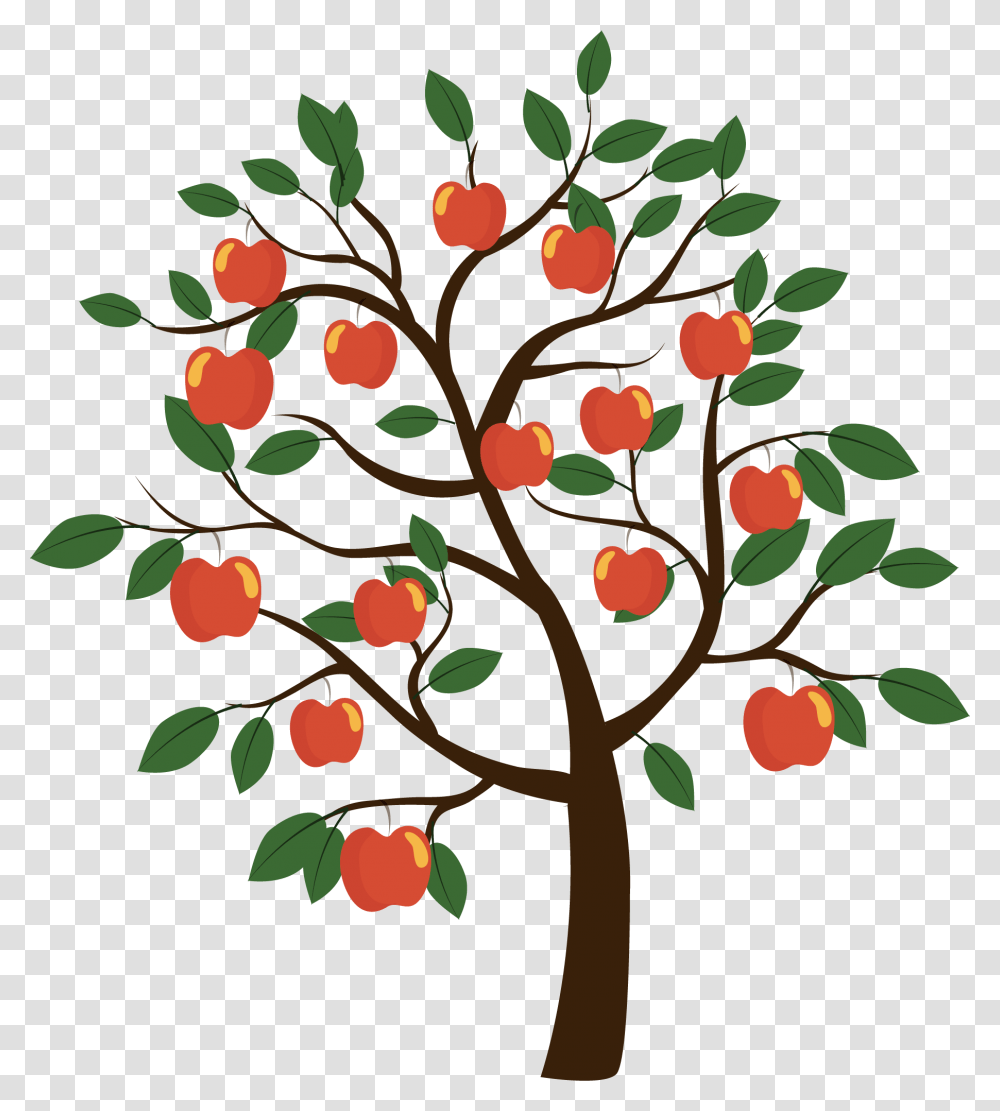 Fruit Tree Euclidean Vector Diagram Of Apple Tree, Plant, Food, Cherry, Plum Transparent Png