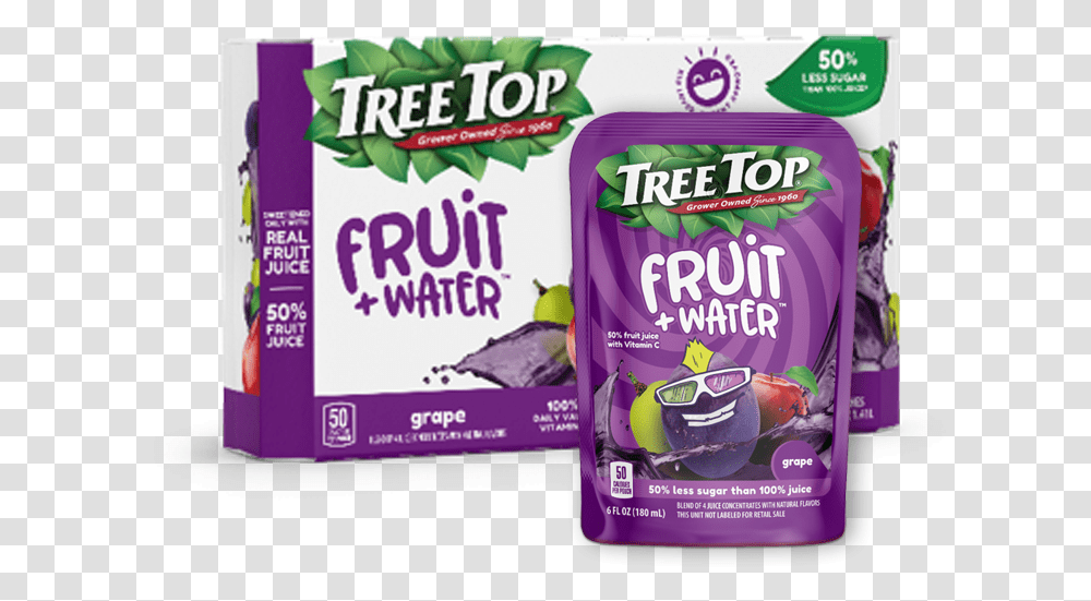 Fruit Water Pouches Grape Tree Top Tree Top Apple Juice, Bird, Animal, Furniture, Food Transparent Png