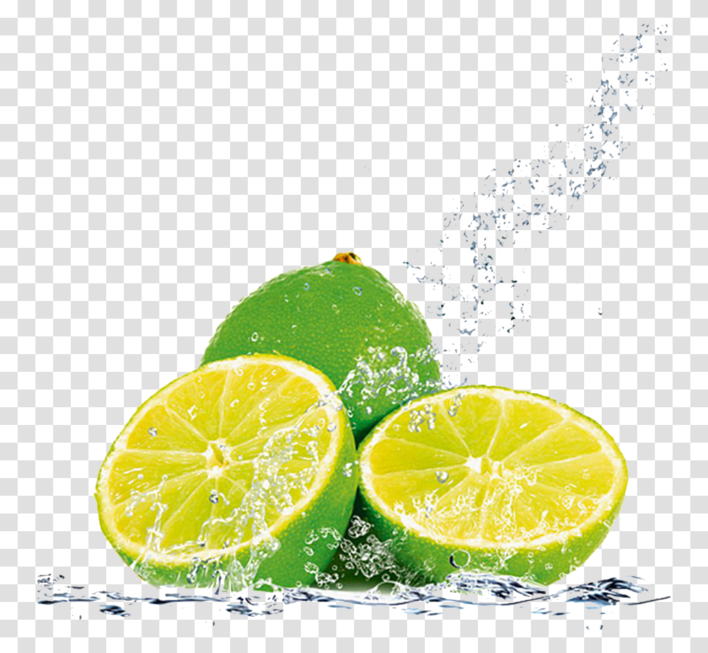 Fruit Water Splash Clipart Lemon With Water, Citrus Fruit, Plant, Food, Lime Transparent Png