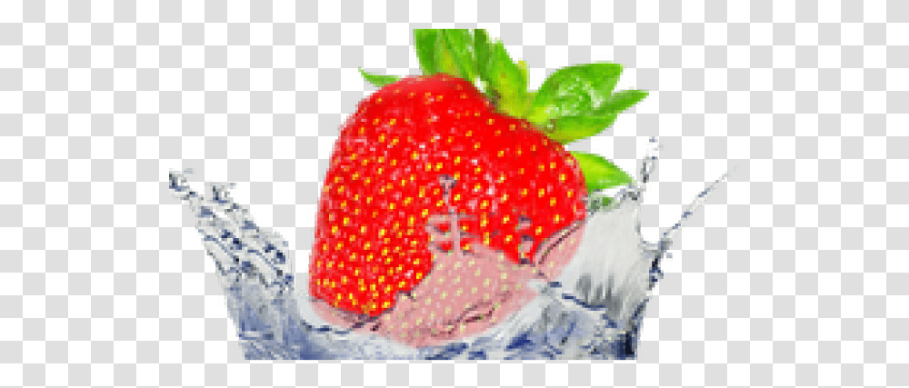 Fruit Water Splash Clipart Swirl Fruits In Water, Strawberry, Plant, Food Transparent Png