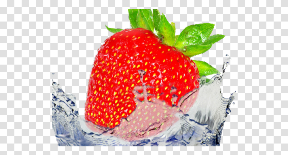Fruit Water Splash Images 4 470 X, Strawberry, Plant, Food, Fungus Transparent Png
