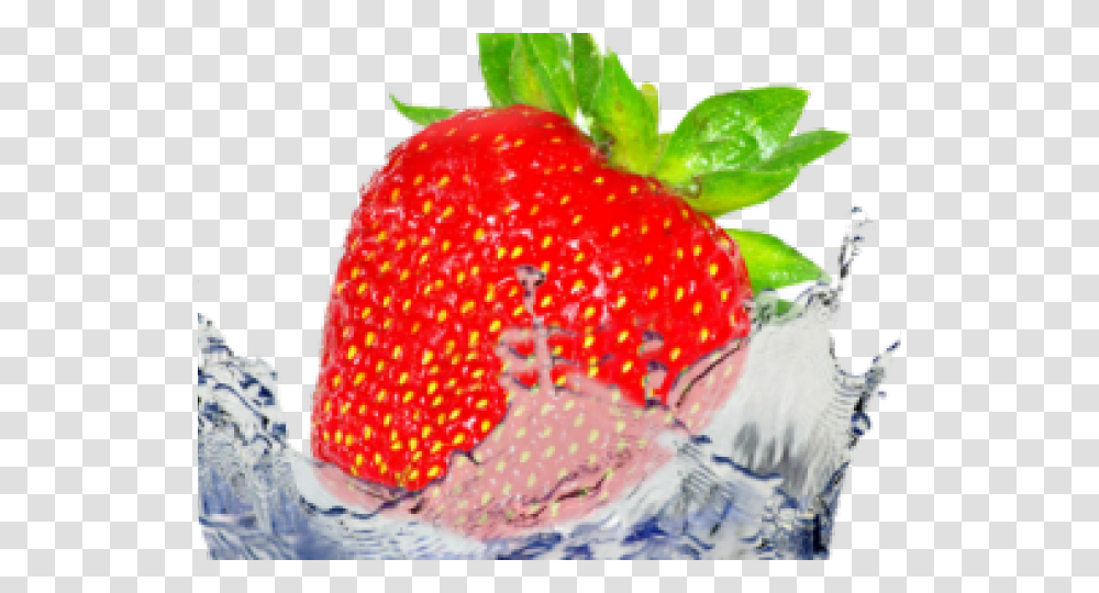 Fruit Water Splash Images Fruit Water Splsa, Strawberry, Plant, Food Transparent Png