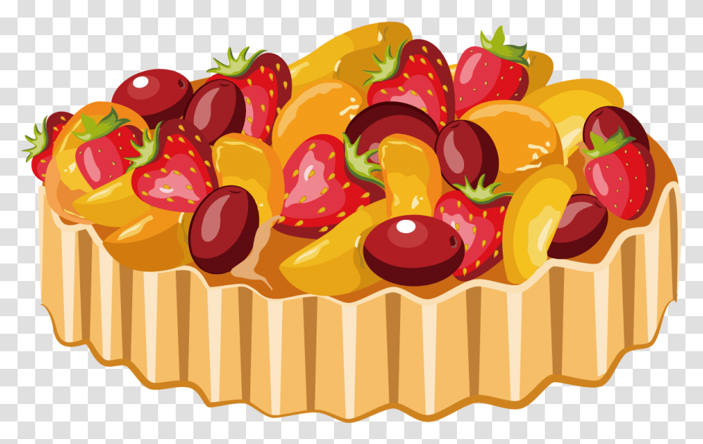 Fruitcake Clipart Tarta De Frutas Clipart, Dessert, Food, Pie, Sweets Transparent Png