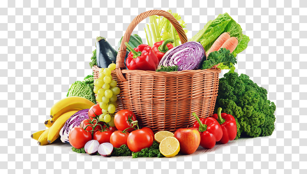 Fruits And Vegetables, Basket, Banana, Plant, Food Transparent Png