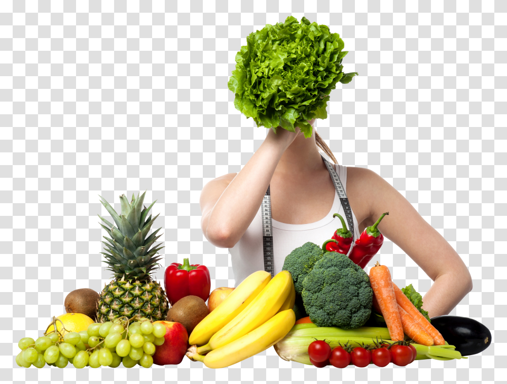 Fruits And Vegetables Fruits With Girl Transparent Png