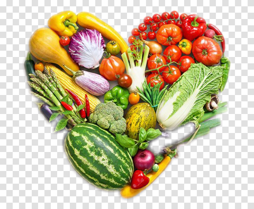 Fruits And Vegetables Heart, Plant, Food, Watermelon, Produce Transparent Png
