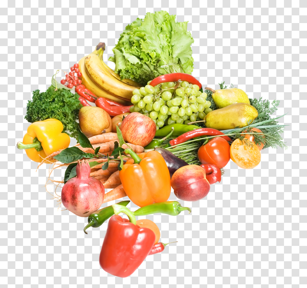 Fruits And Vegetables Image Fruits And Vegetables Free, Plant, Food, Banana, Pepper Transparent Png