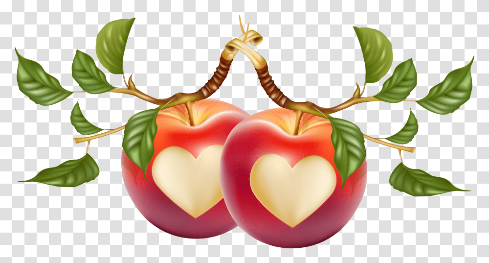 Fruits Clipart Heart Shaped Apple Transparent Png
