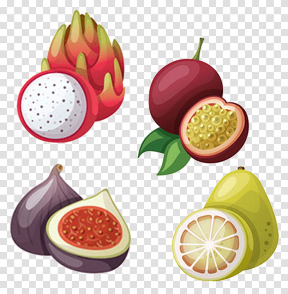 Fruits Clipart Tropical Fruit Passion Fruit Free Clipart, Plant, Food, Produce, Fig Transparent Png