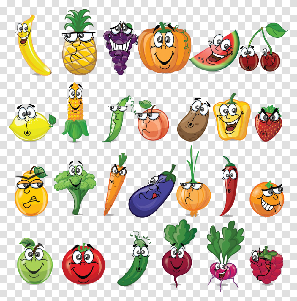 Fruits Fruits Vegetables Cartoon, Label, Plant, Food Transparent Png