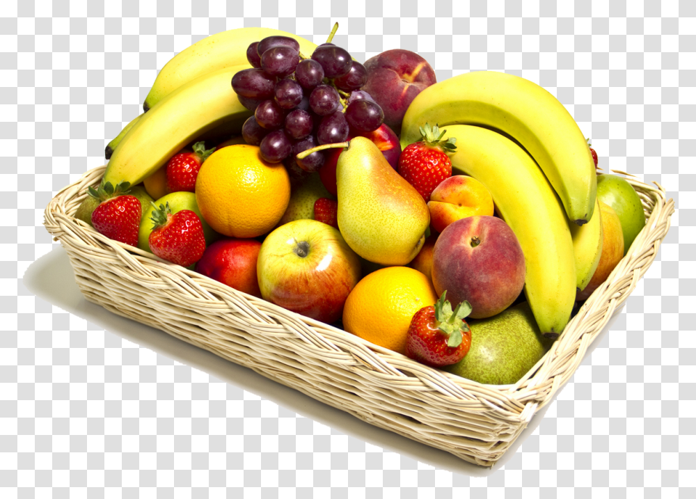 Fruits In Basket Images Fresh Fruit And Nuts, Plant, Food, Grapes, Orange Transparent Png