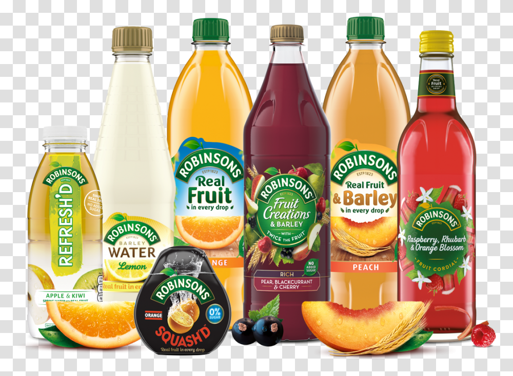 Fruits Juice Robinsons Drink, Beverage, Label, Orange Juice Transparent Png