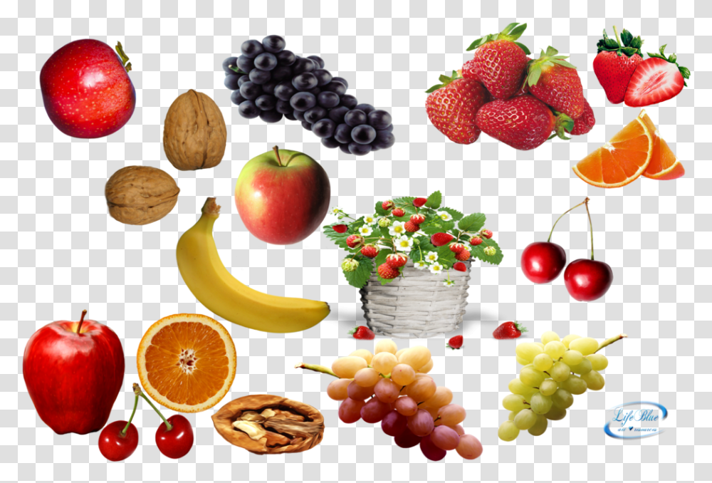 Fruits Lifeblue Background Fruit, Plant, Food, Apple, Banana Transparent Png