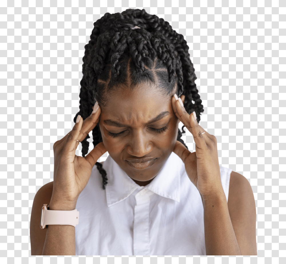 Frustrated African American Marketer Business Owner Dreadlocks, Person, Hair, Face Transparent Png