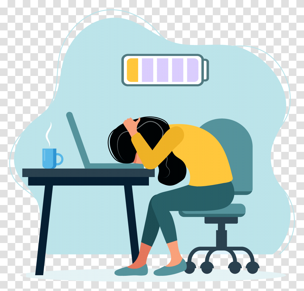 Frustrated Worker Clip Art, Sitting, Person, Furniture, Outdoors Transparent Png