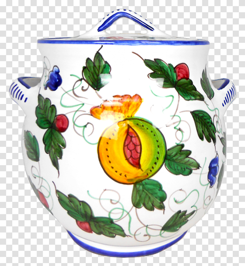 Frutta Piena Cookie Jar Ceramic, Porcelain, Pottery, Jug Transparent Png