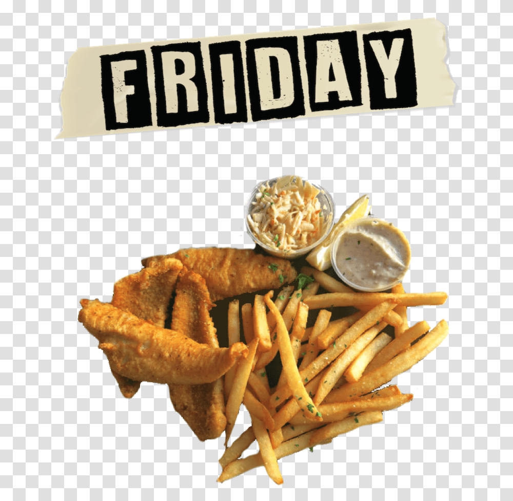 Fryday Fish Fry Fish And Chips, Fries, Food, Burger, Sesame Transparent Png