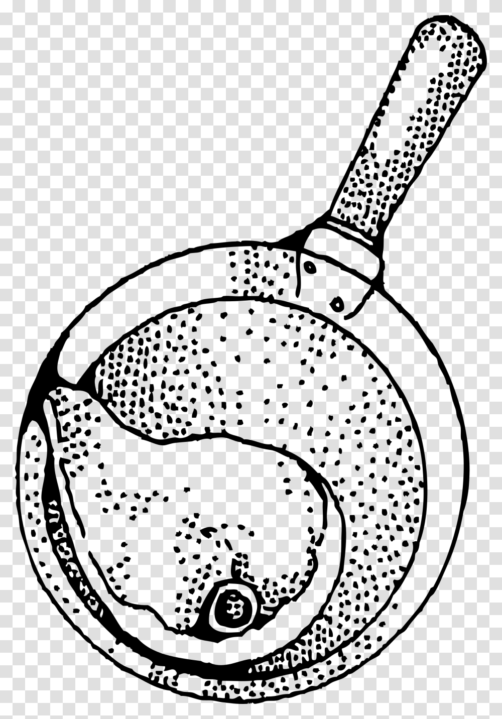 Frying Pan With Chop Clip Arts Ham On Pan Clipart Black And White, Gray, World Of Warcraft Transparent Png