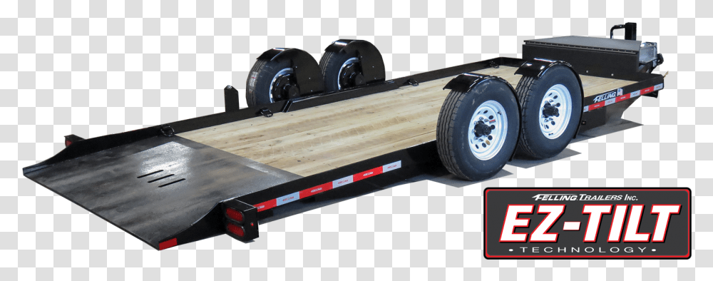 Ft 12 Ez Tilt Ground Level Tilt Deck Trailer For Ground Felling Ez Tilt Trailer, Wheel, Machine, Wood, Tire Transparent Png