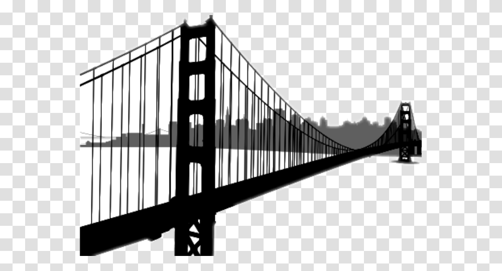 Ftebuildings Skyline Sanfrancisco Golden Gate Bridge, Suspension Bridge, Architecture Transparent Png