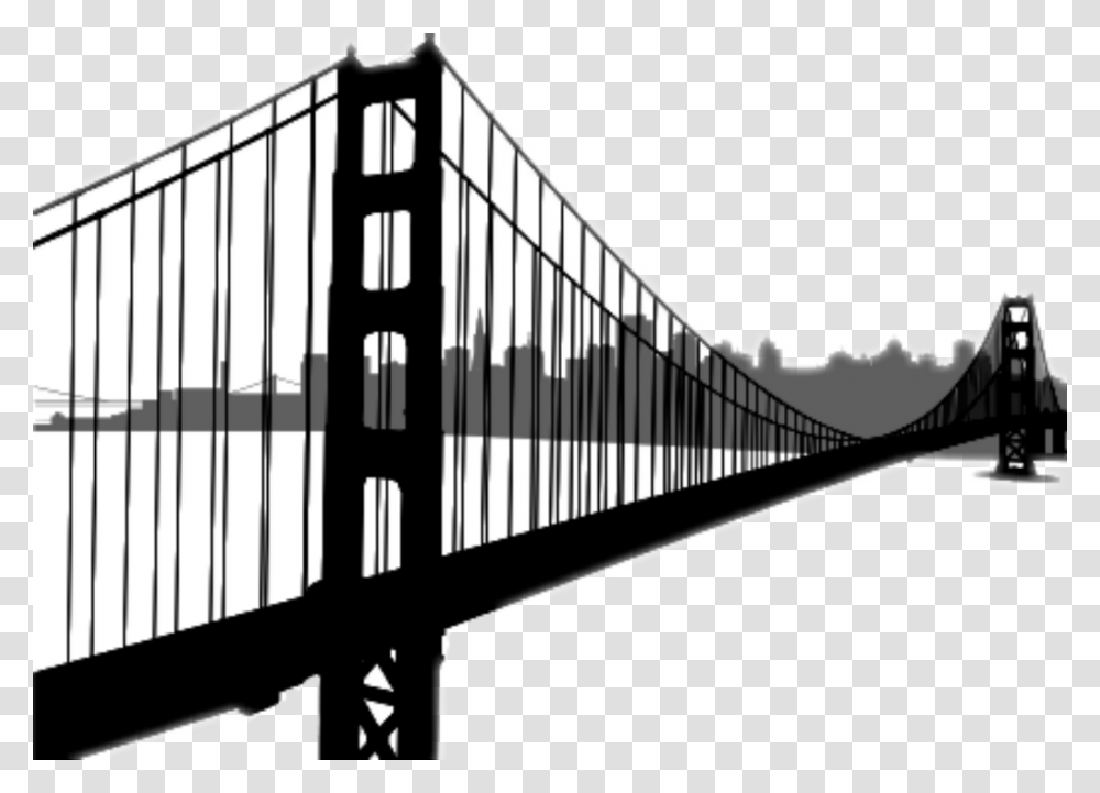 Ftebuildings Skyline Sanfrancisco Golden Gate Bridge, Suspension Bridge Transparent Png
