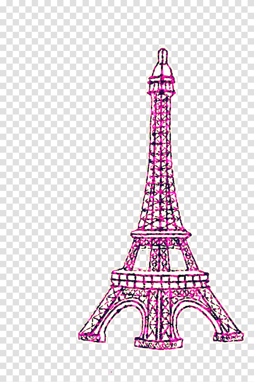 Ftedtickers Glitter Sparkle Pink Paris Eiffeltower Cute Eiffel Tower Clipart, Architecture, Building, Spire, Steeple Transparent Png