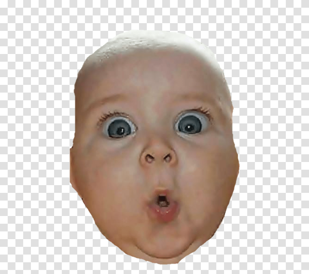Ftefunnyfaces Funnyfaces Funny Face Baby Surprise Shock, Head, Person, Human, Skin Transparent Png