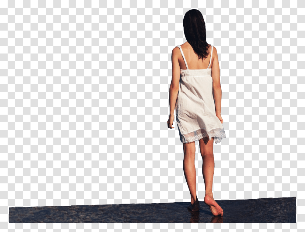Ftesticker Woman Girl Walk Walking Back Behind Girl Walk From Behind, Person, Shorts, Evening Dress Transparent Png