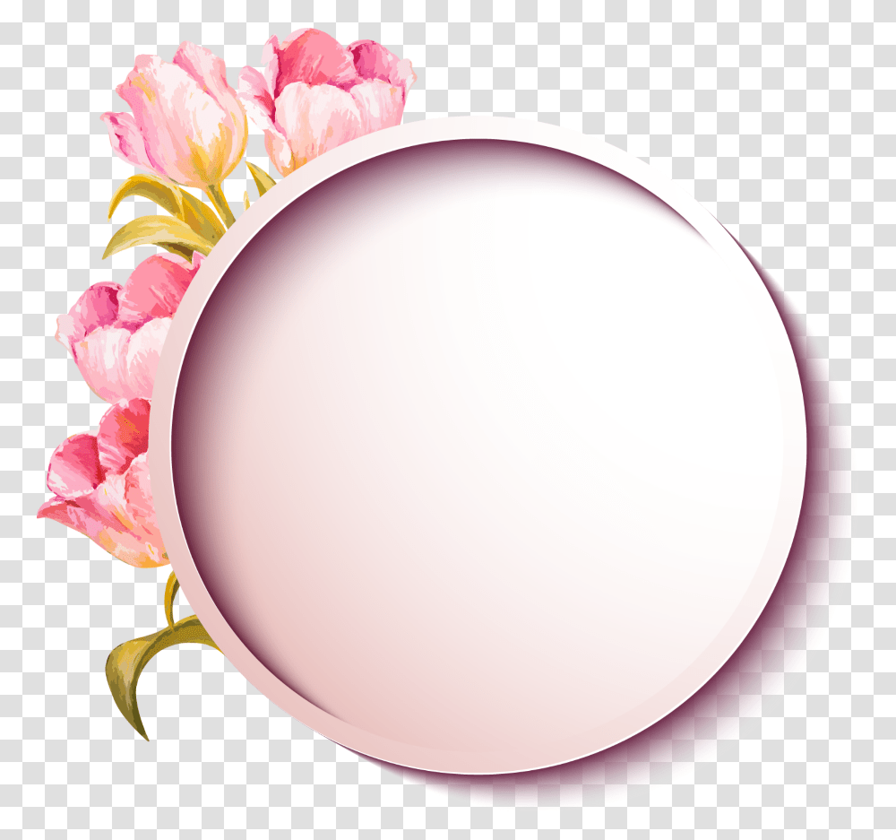 Ftestickers Background Frame Flowers 3deffect Circle, Plant, Blossom, Cosmetics, Floral Design Transparent Png
