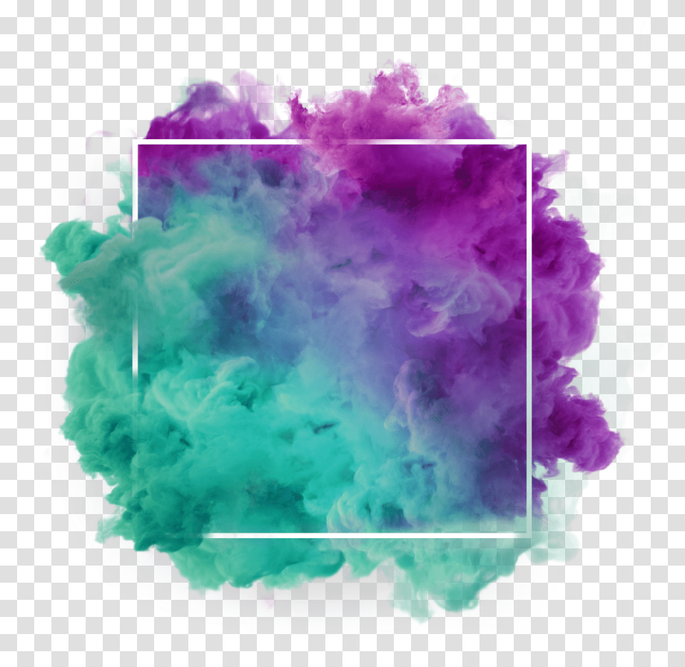 Ftestickers Background Frame Sticker By Pennyann Green And Purple Smoke Transparent Png