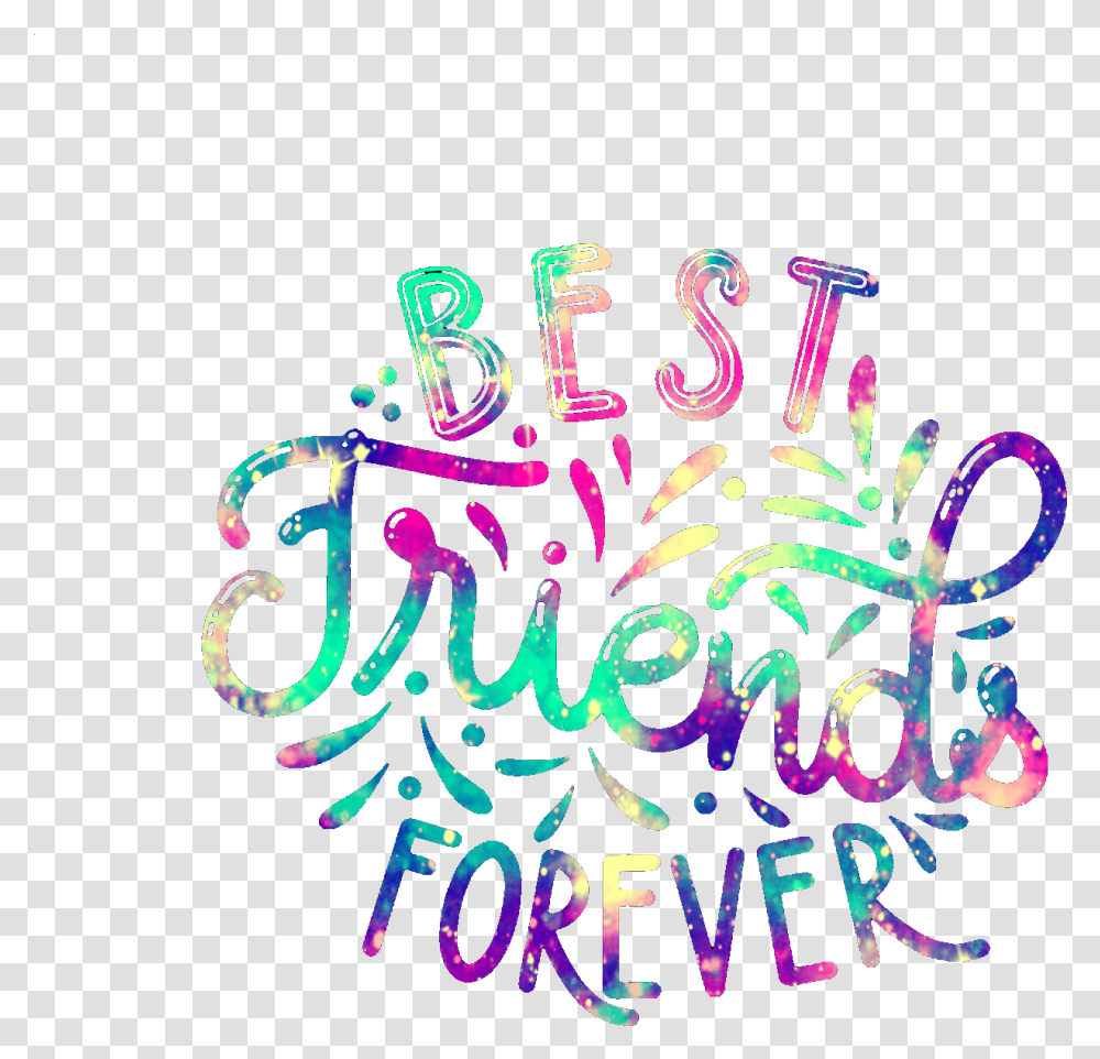 Ftestickers Bff Friendsforever Quotes Sayings Illustration, Calligraphy, Handwriting, Flyer Transparent Png