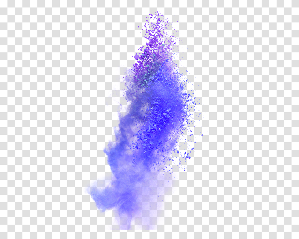 Ftestickers Blue Powder Explosion Purple Powder Explosion, Paper, Crystal Transparent Png