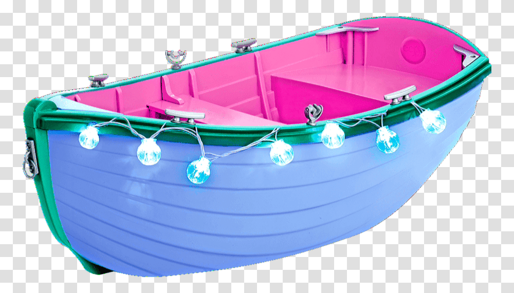 Ftestickers Boat Rowboat Lights Toy Boat Background, Vehicle, Transportation, Watercraft, Vessel Transparent Png